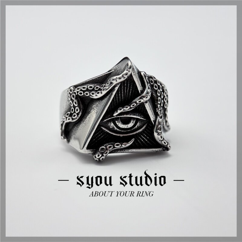 Syou Octopus God's Eye Titanium Steel Ring