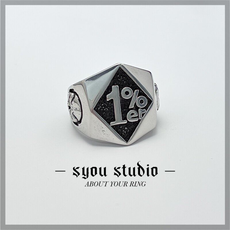 Syou 1% Logo Titanium Steel Ring