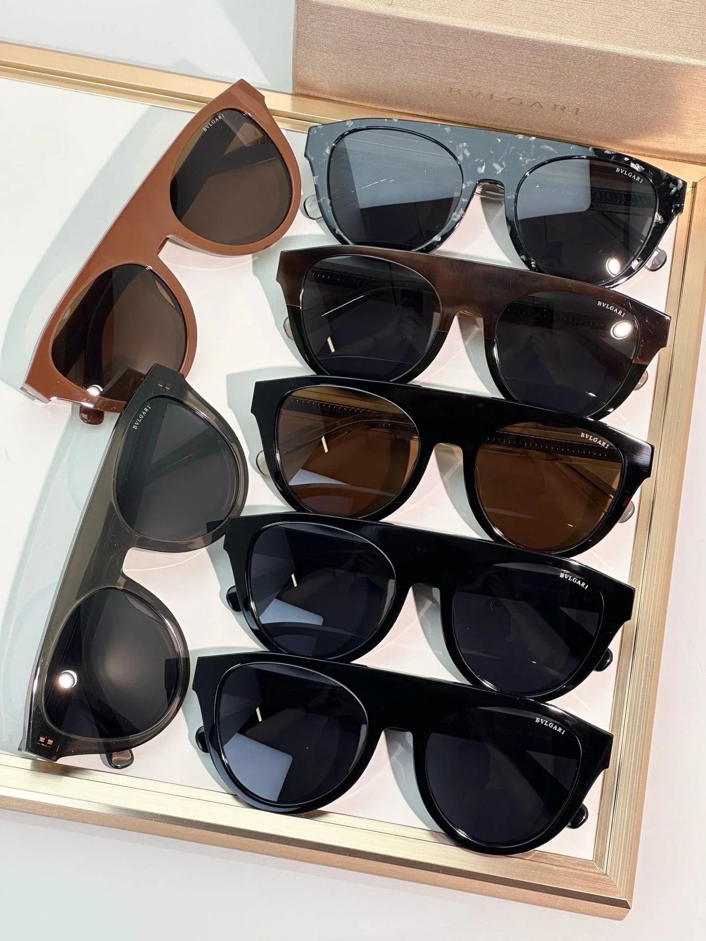 BVLGARI 40054 Bulgari Black Aviator Sunglasses ✨