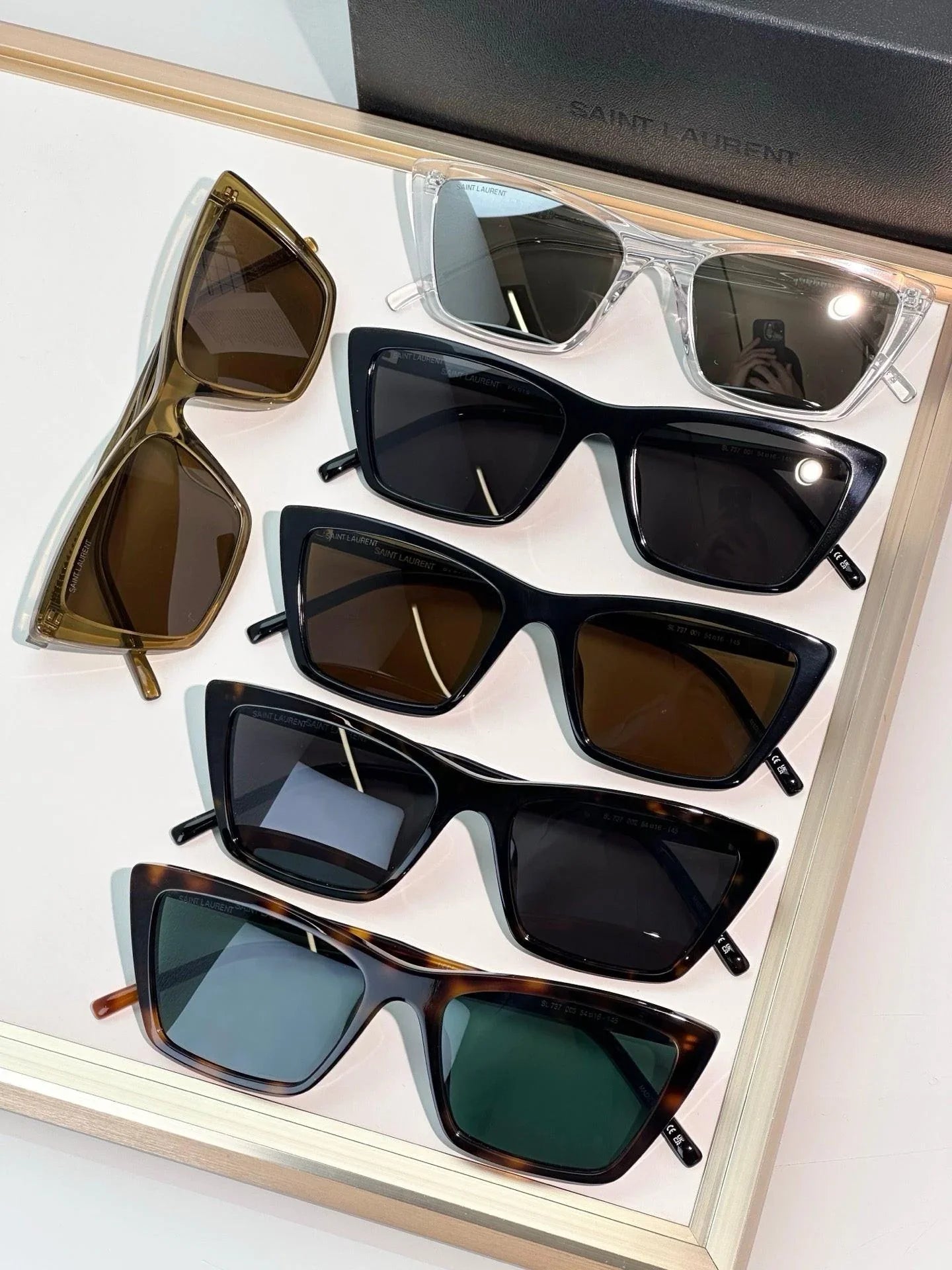 YSL Saint Laurent Women's SL 737 Mica Thin Sunglasses ✨