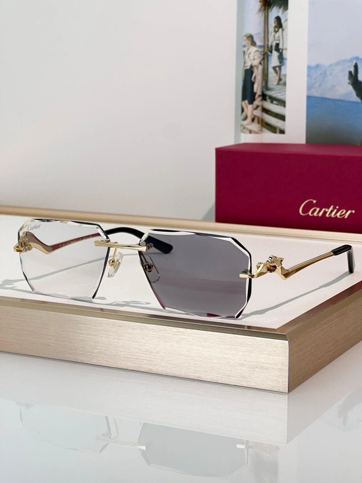 Cartier CLASSIC C DE Motif Photochromic - Panthere CT0850 Sunglasses 🐆