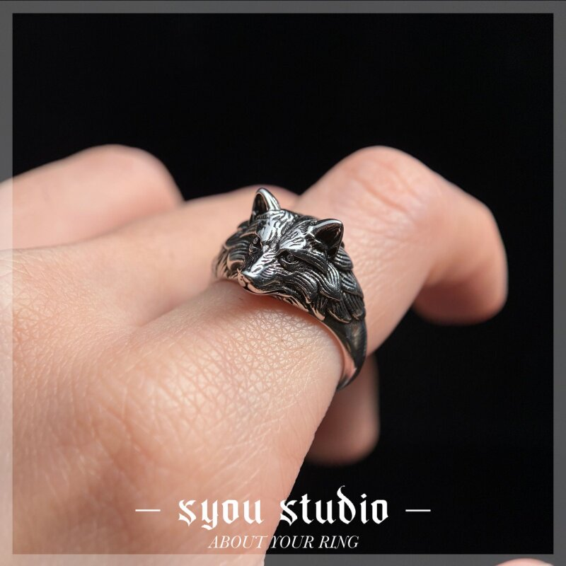 Syou Arctic Wolf Titanium Steel Ring