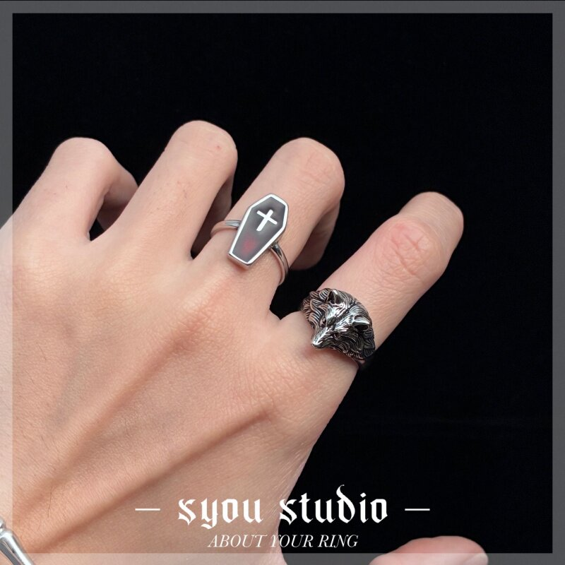 Syou Arctic Wolf Titanium Steel Ring
