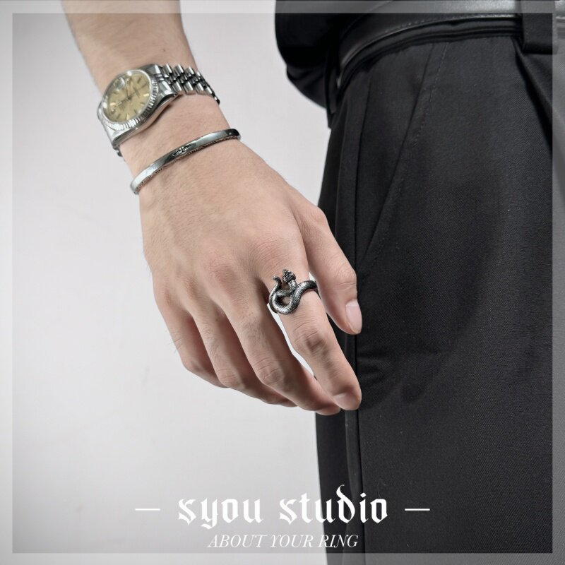 Syou Serpentine titanium steel ring