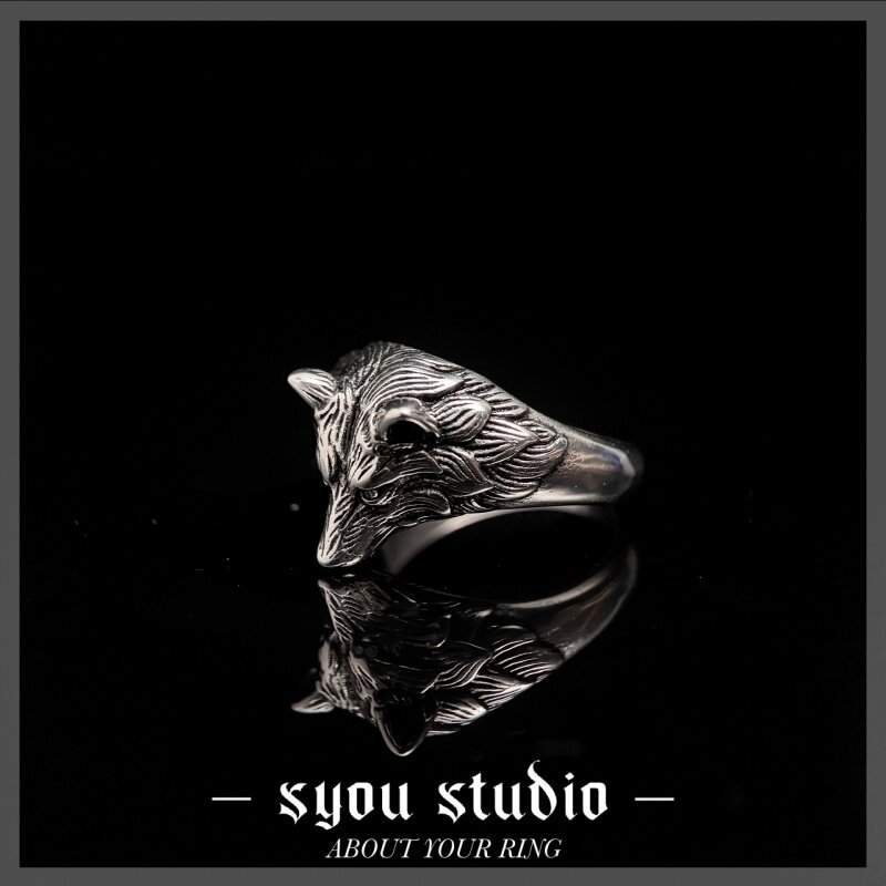 Syou Arctic Wolf Titanium Steel Ring