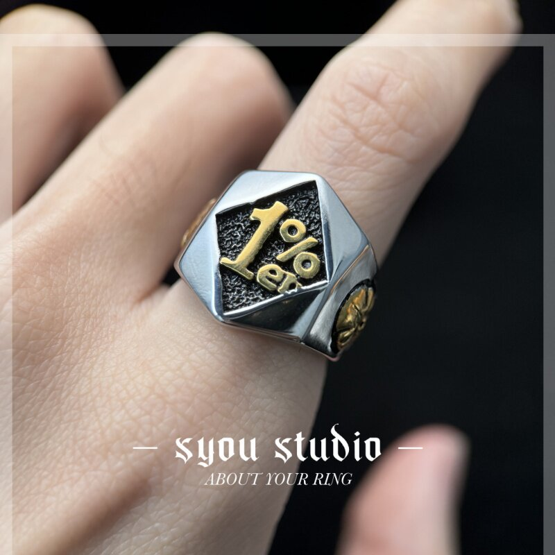 Syou 1% Logo Titanium Steel Ring