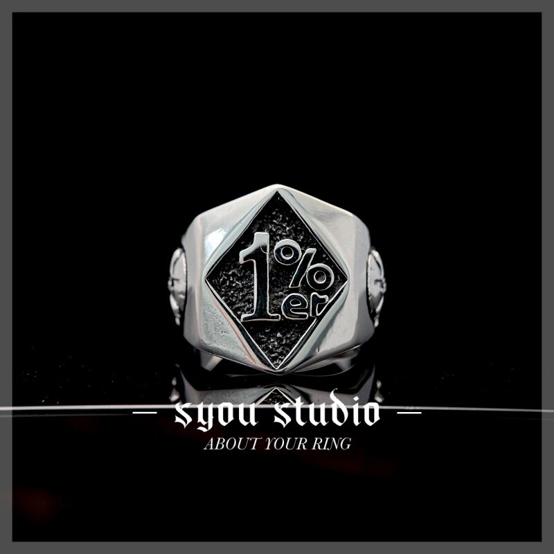 Syou 1% Logo Titanium Steel Ring