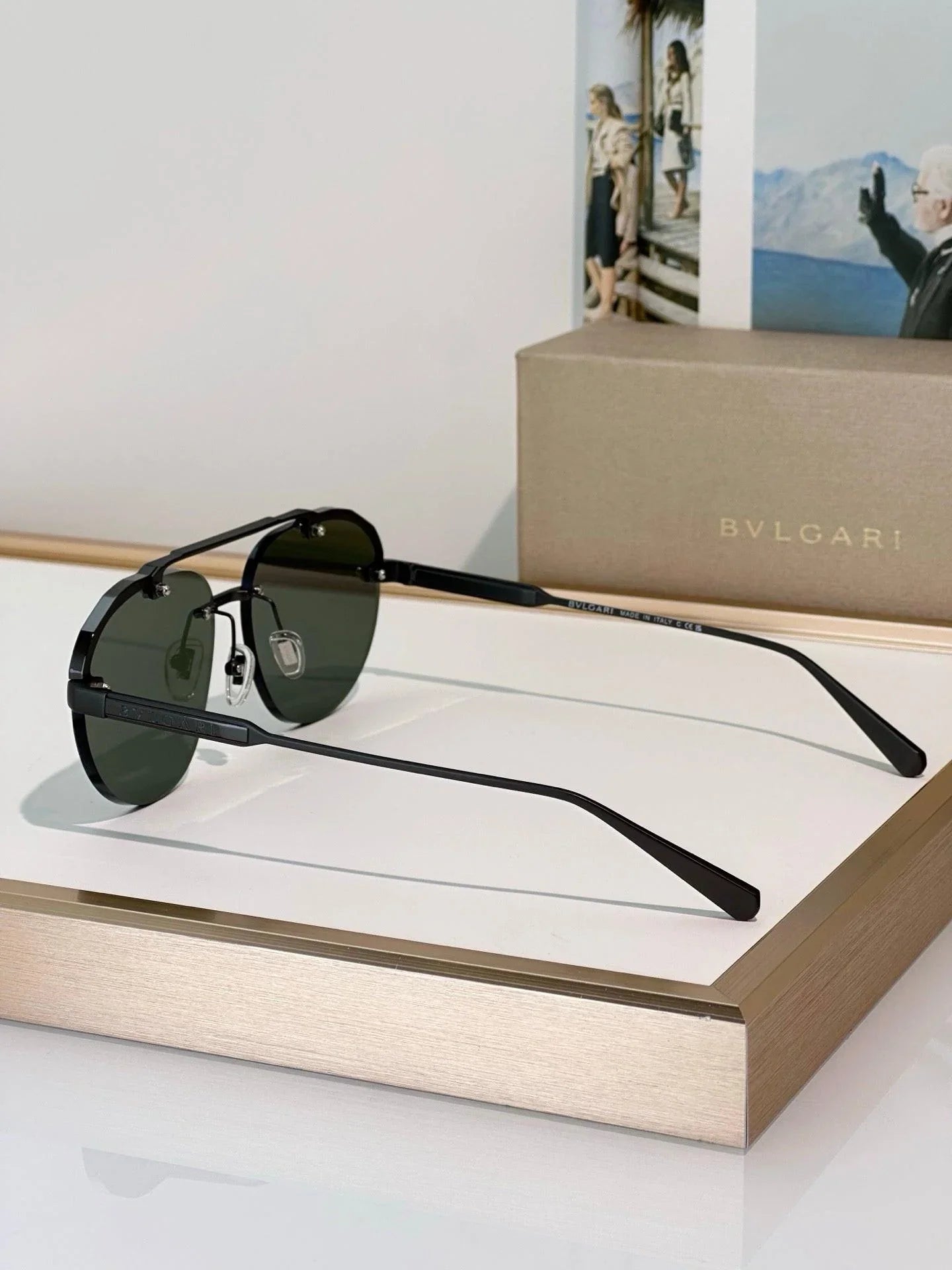 BVLGARI BV40052U Octo Finissimo aviator titanium Sunglasses ✨