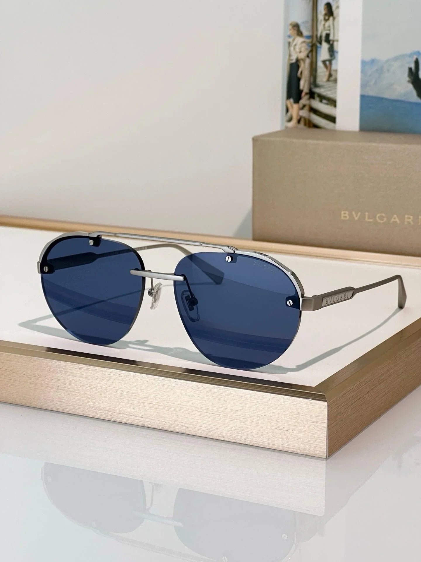 BVLGARI BV40052U Octo Finissimo aviator titanium Sunglasses ✨