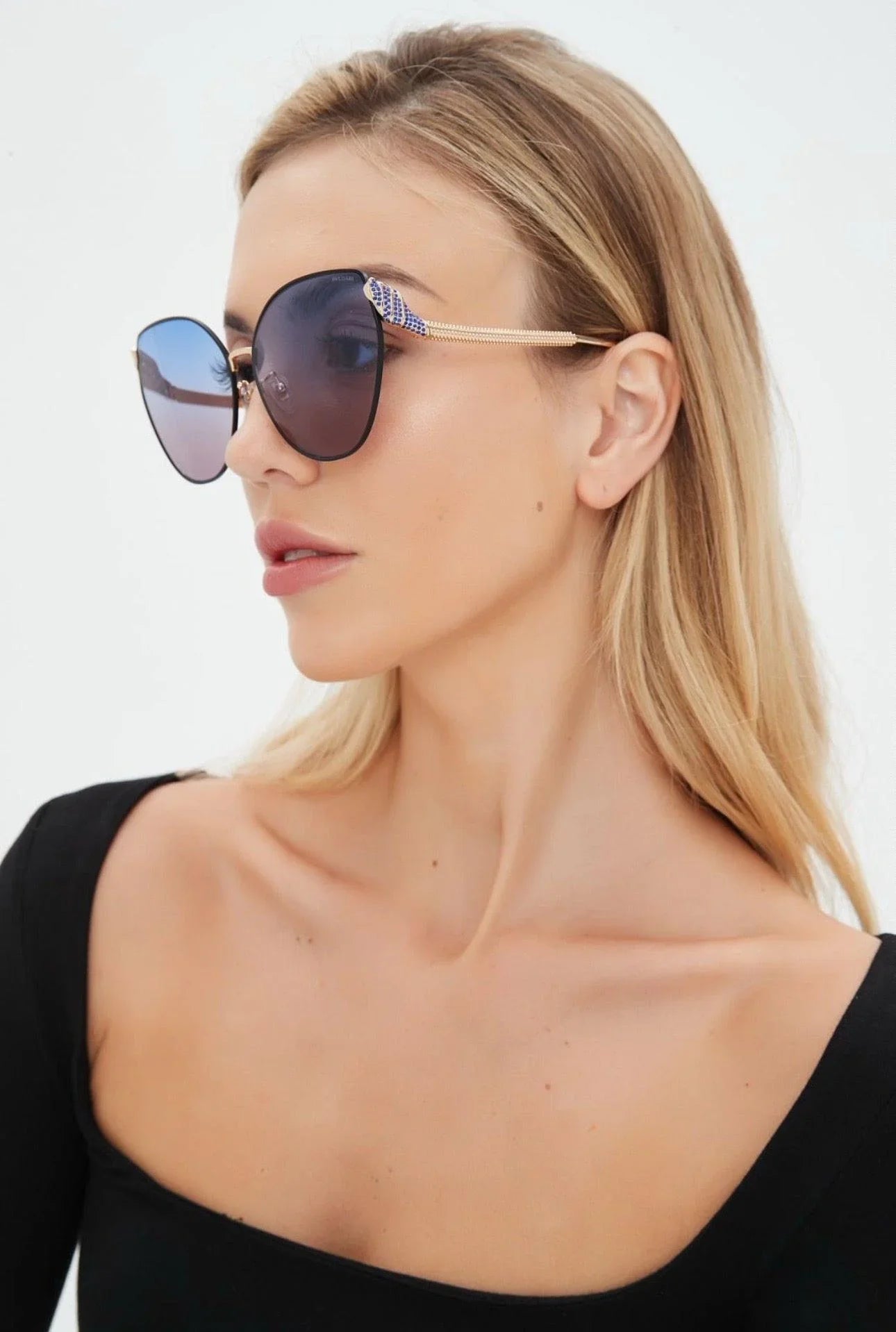 BVLGARI BV40010U Gold Butterfly Metal Sunglasses ✨