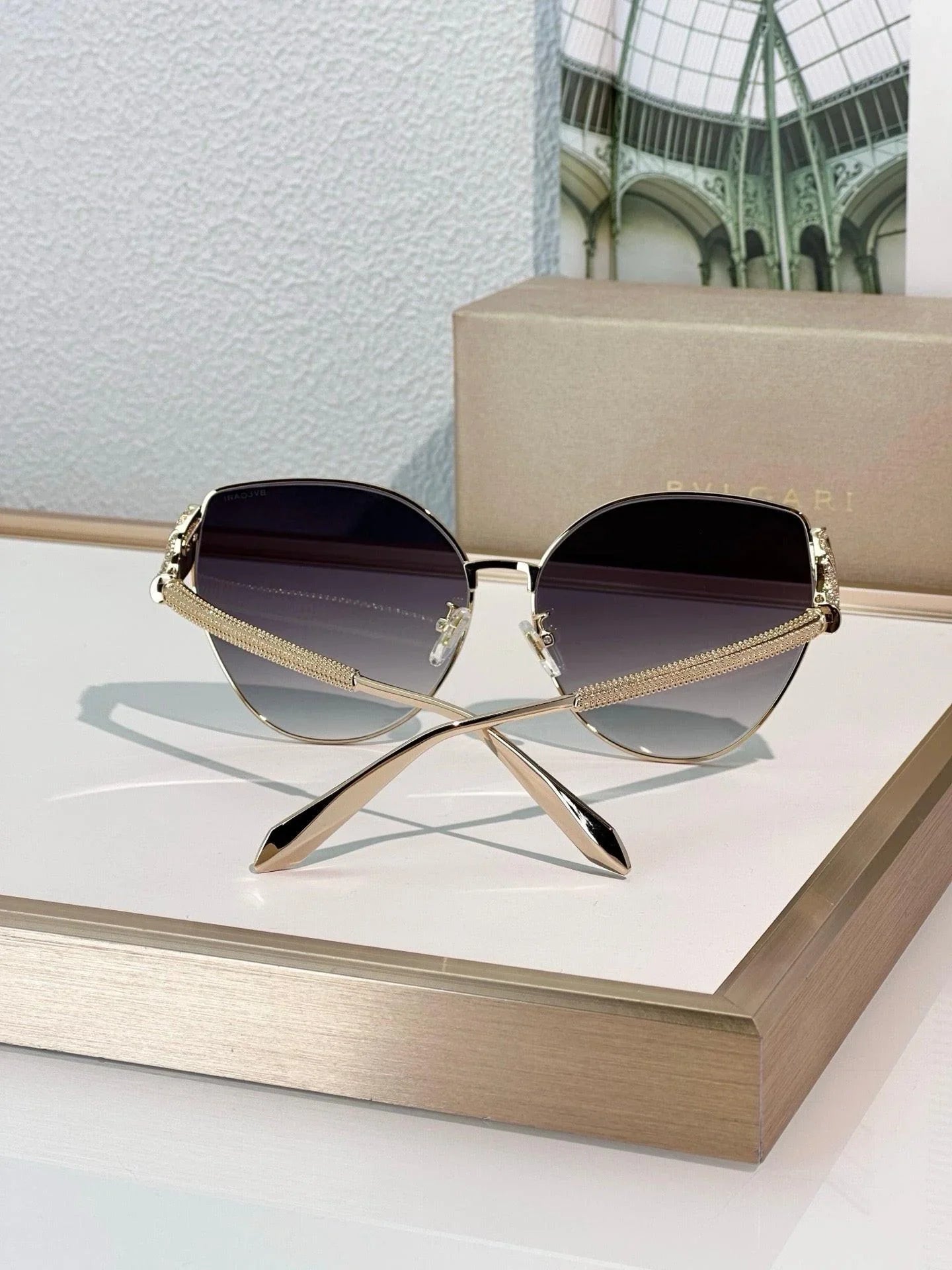 BVLGARI BV40010U Gold Butterfly Metal Sunglasses ✨