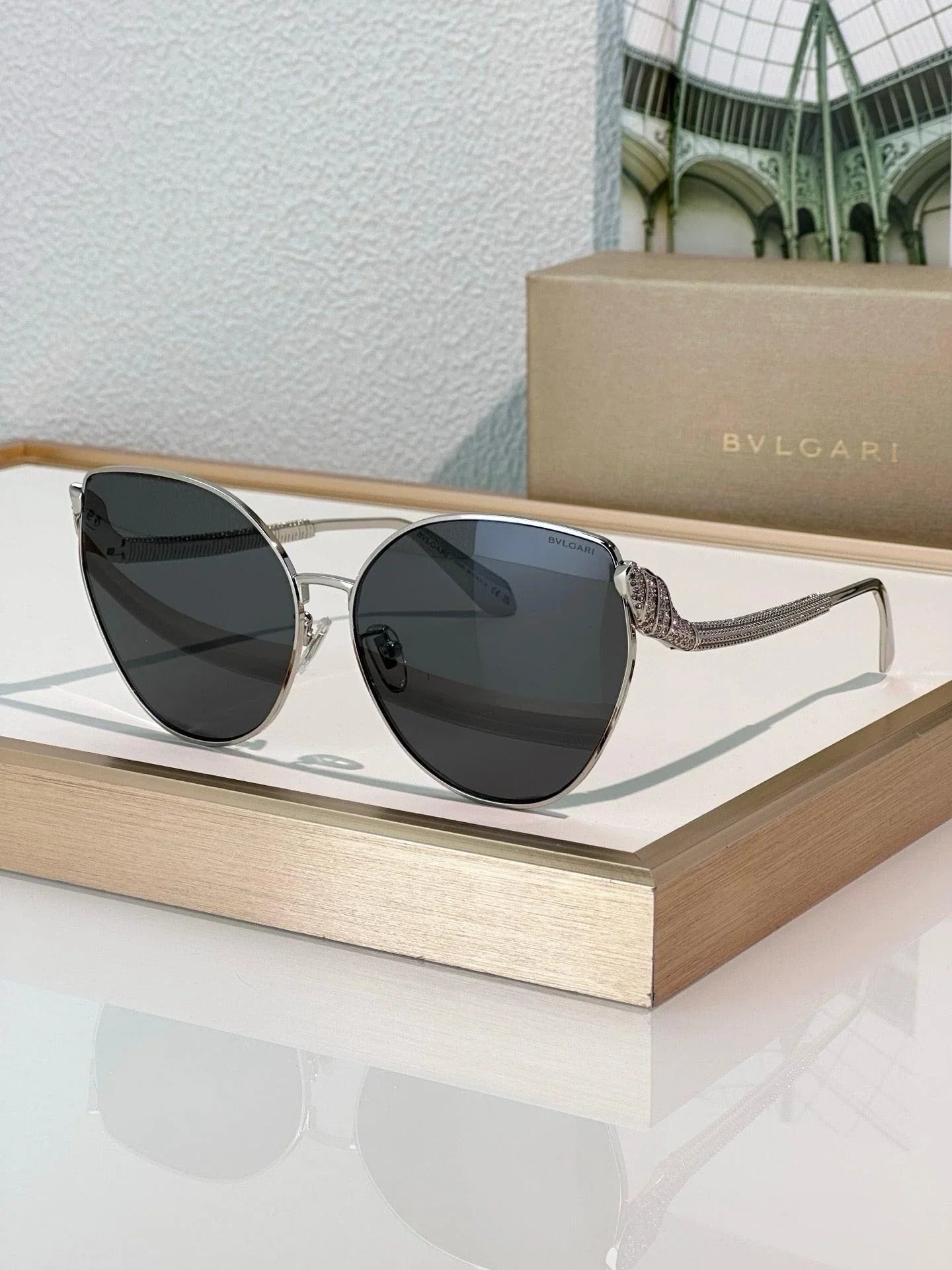 BVLGARI BV40010U Gold Butterfly Metal Sunglasses ✨