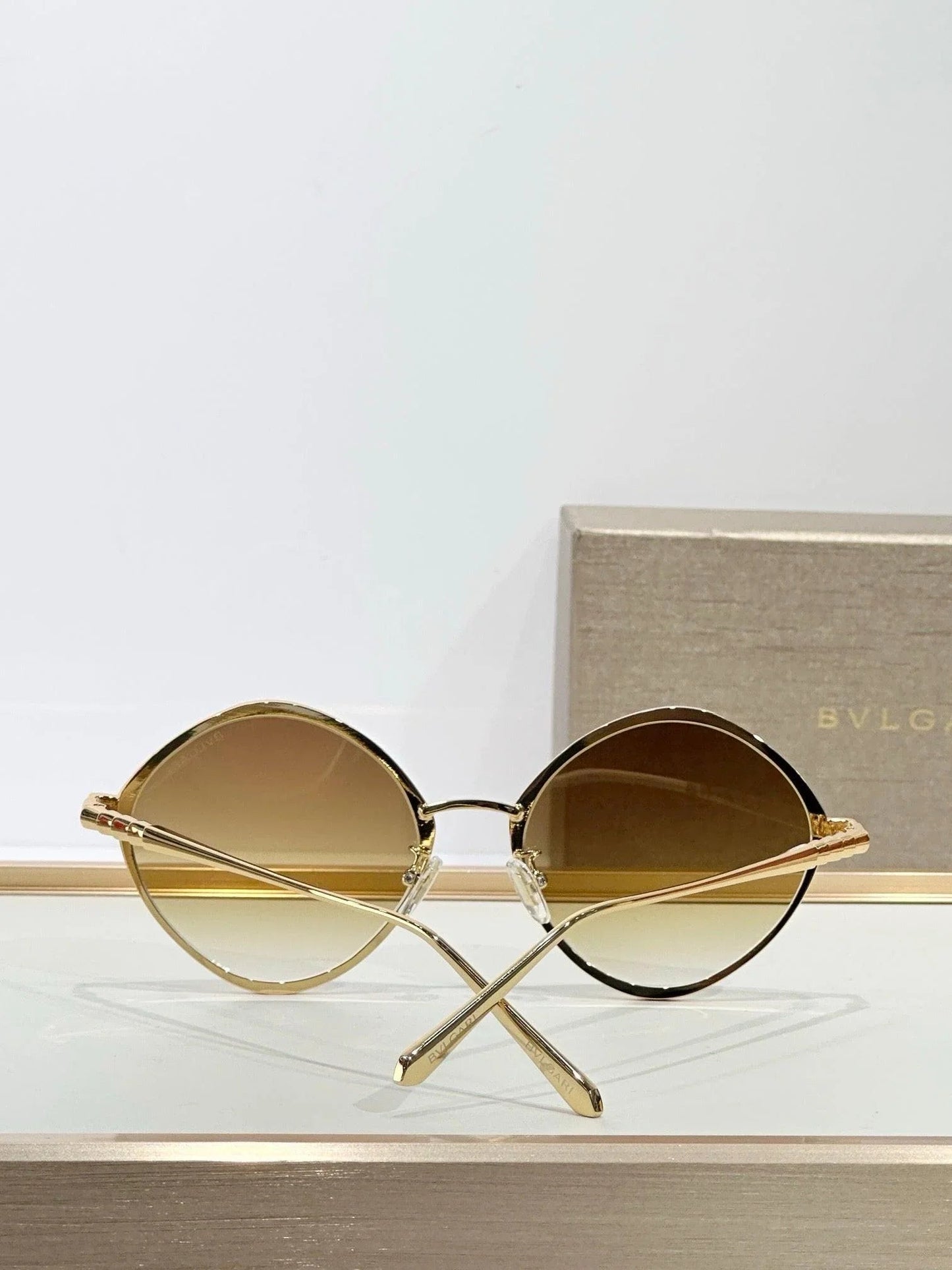 BVLGARI BV40010U Gold Butterfly Metal Sunglasses ✨