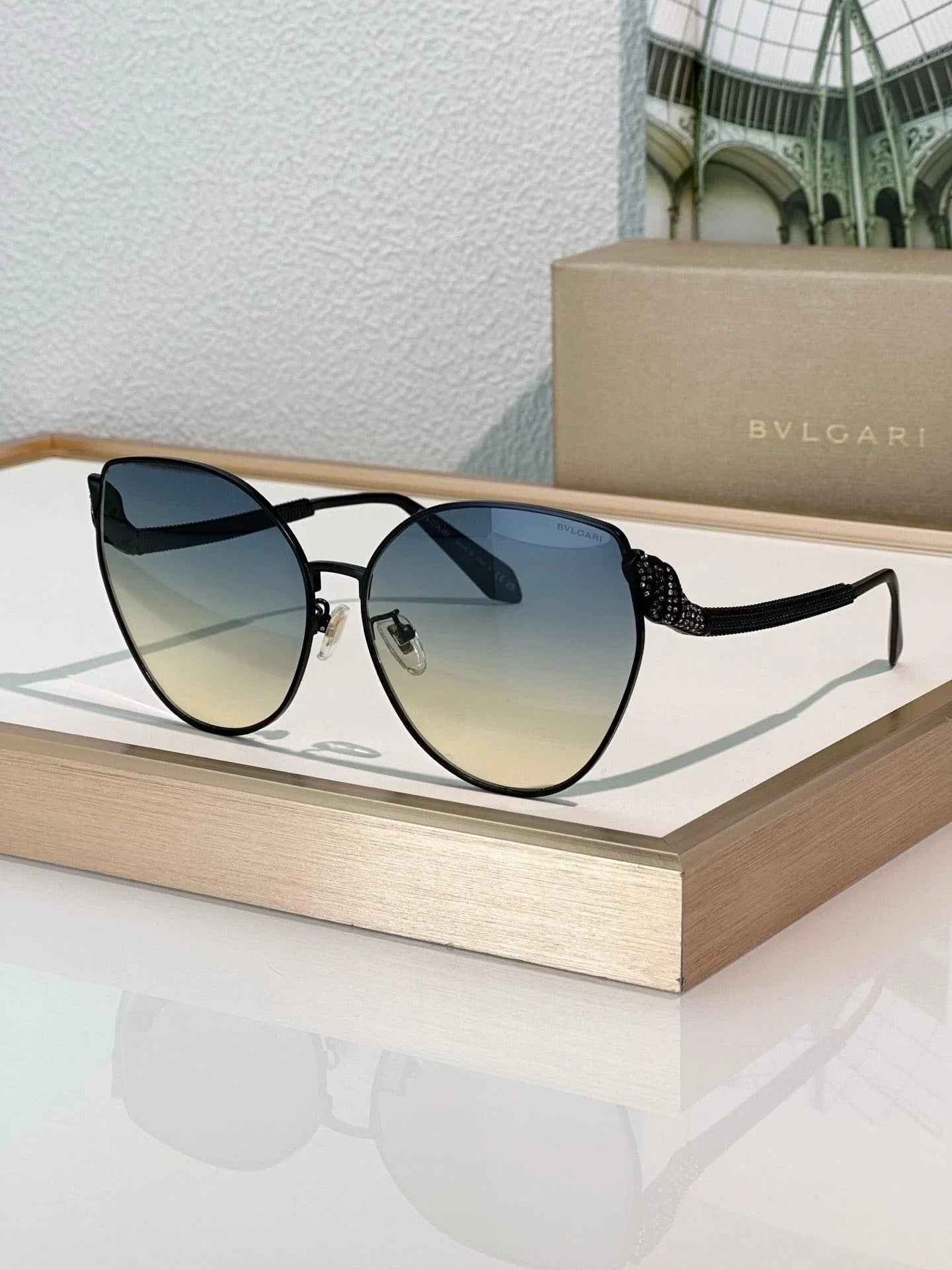 BVLGARI BV40010U Gold Butterfly Metal Sunglasses ✨