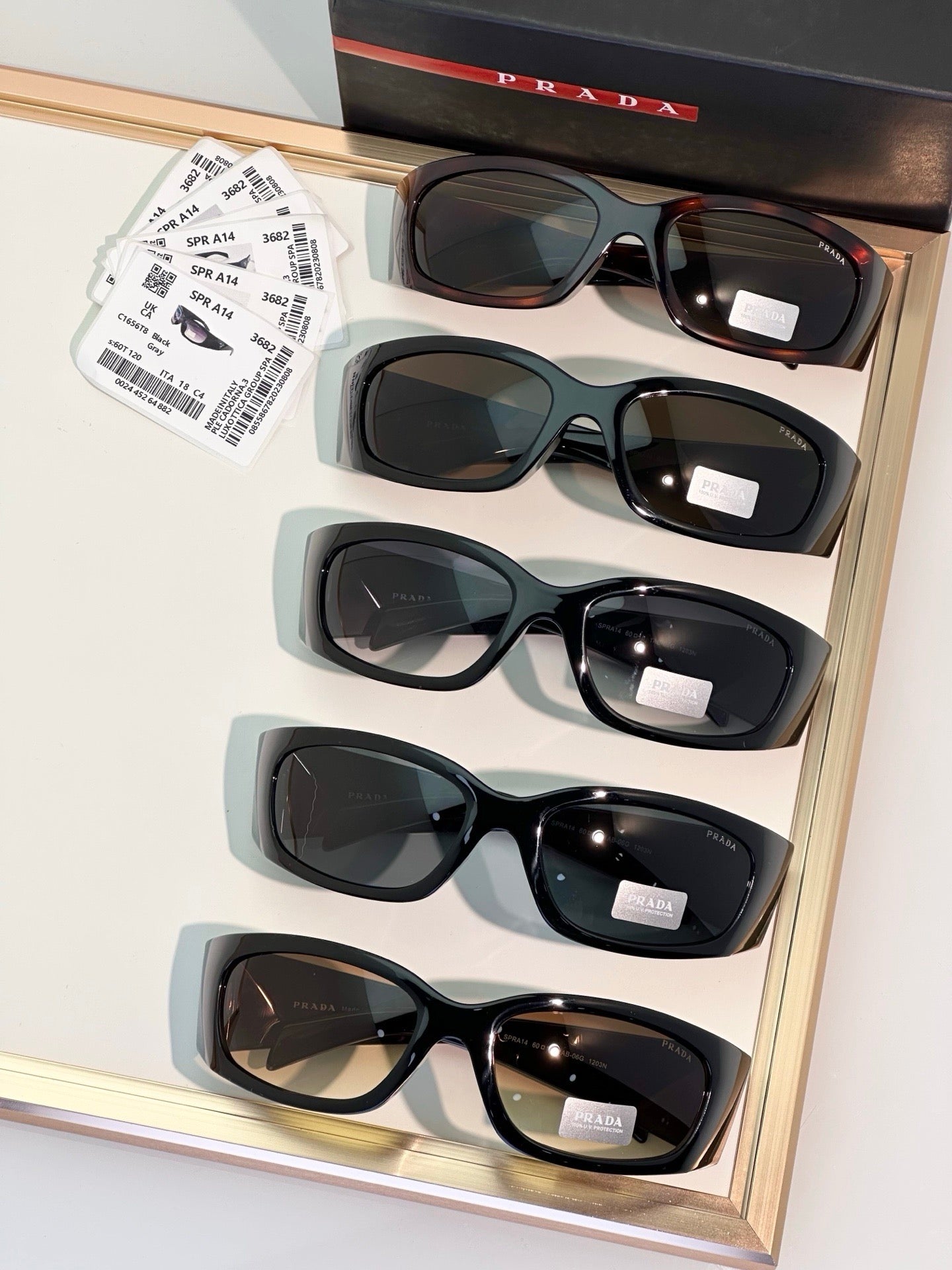 Prada PR A14S Black Butterfly Acetate Sunglasses