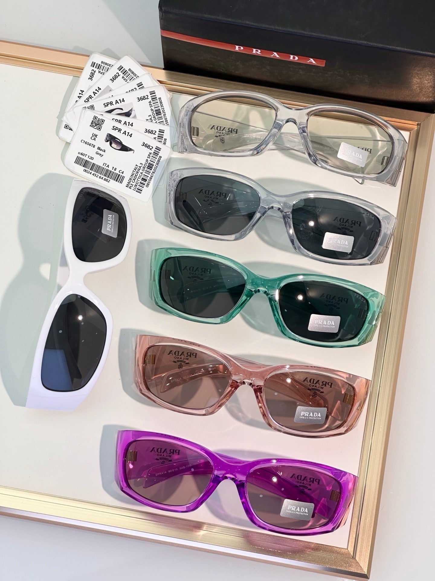 Prada PR A14S Black Butterfly Acetate Sunglasses
