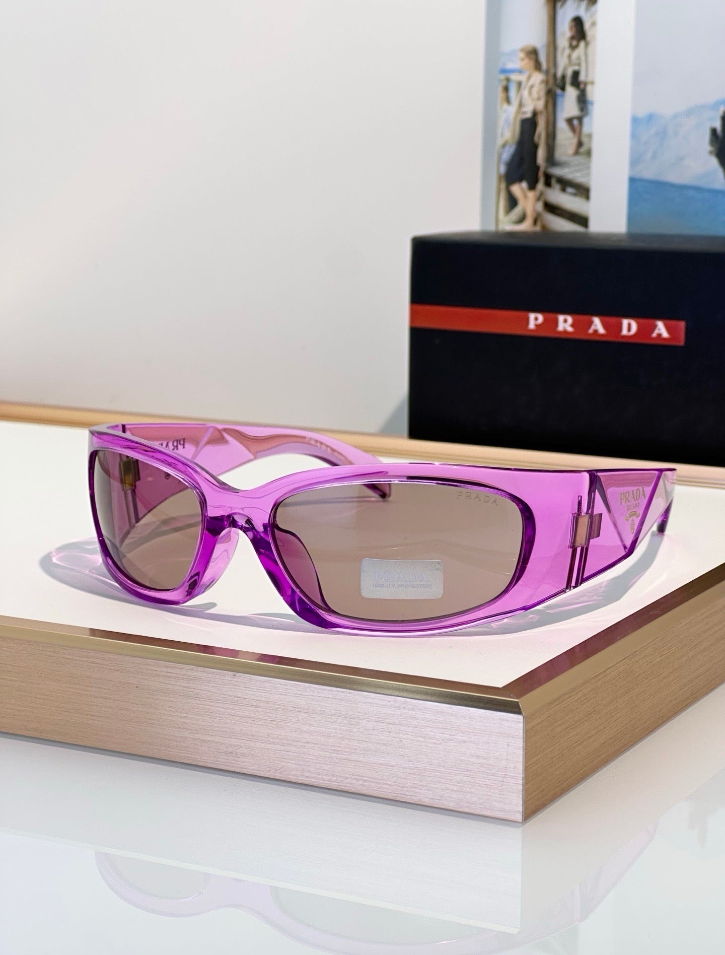 Prada PR A14S Black Butterfly Acetate Sunglasses