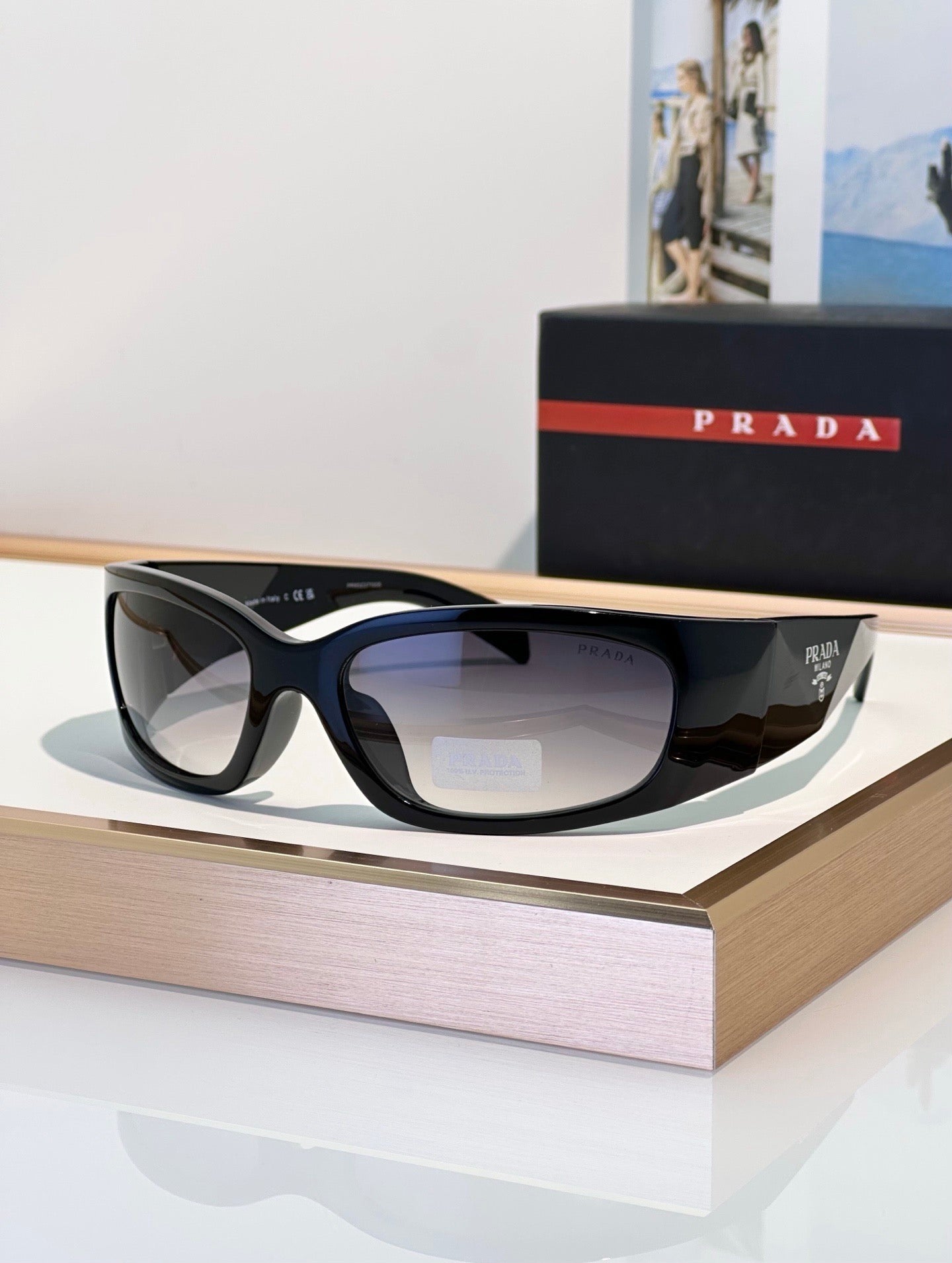 Prada PR A14S Black Butterfly Acetate Sunglasses
