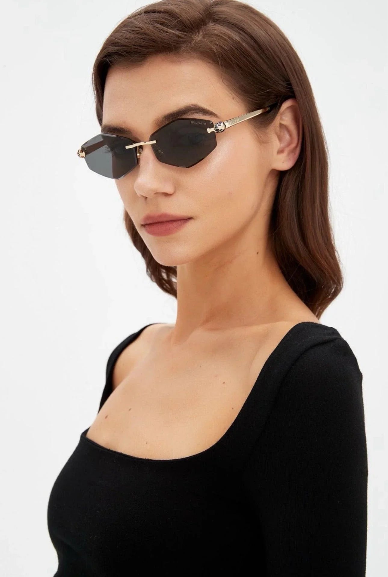 BVLGARI BV40010U Gold Butterfly Metal Sunglasses