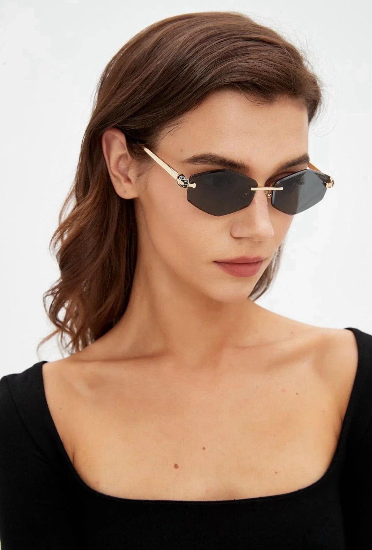 BVLGARI BV40010U Gold Butterfly Metal Sunglasses