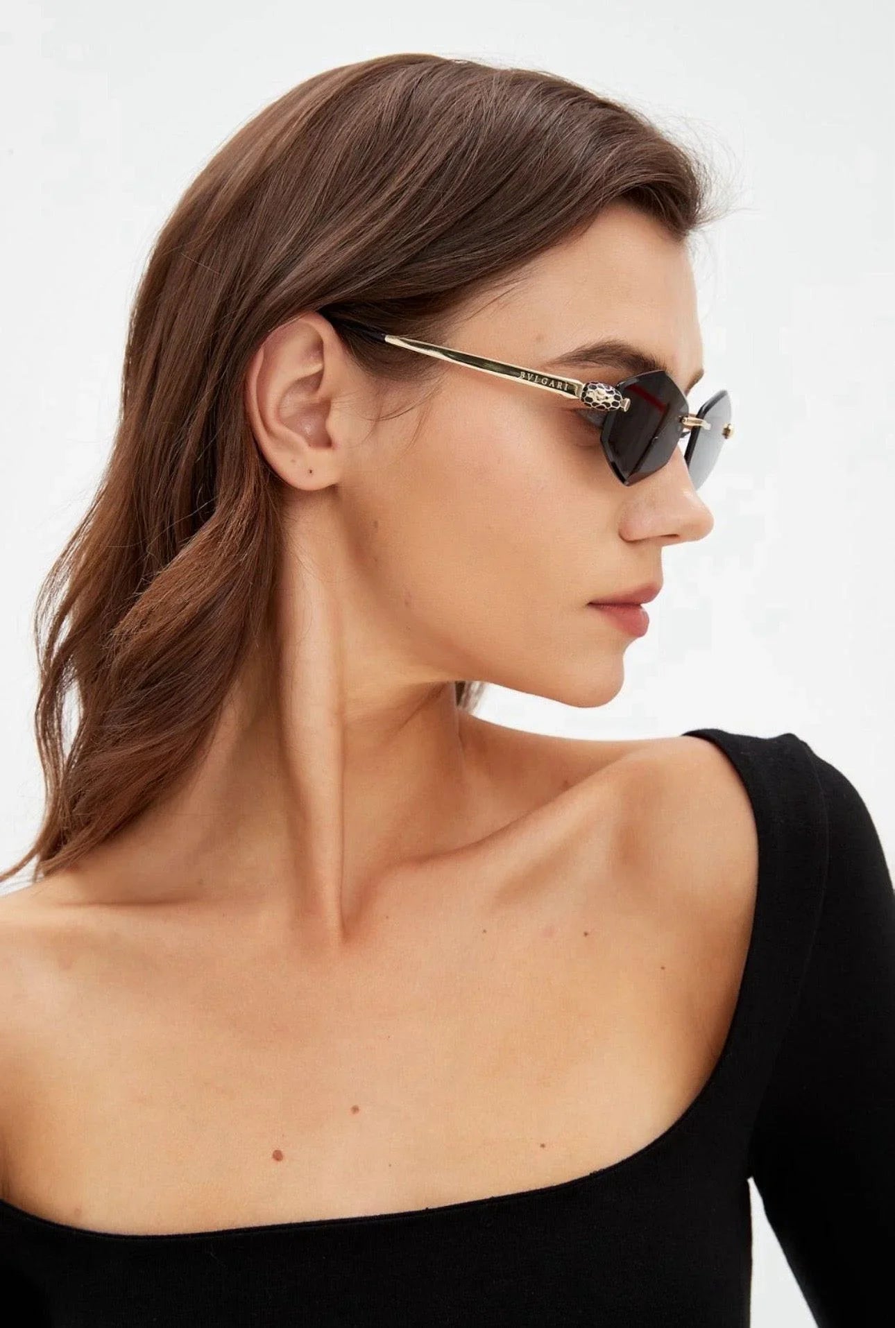 BVLGARI BV40010U Gold Butterfly Metal Sunglasses