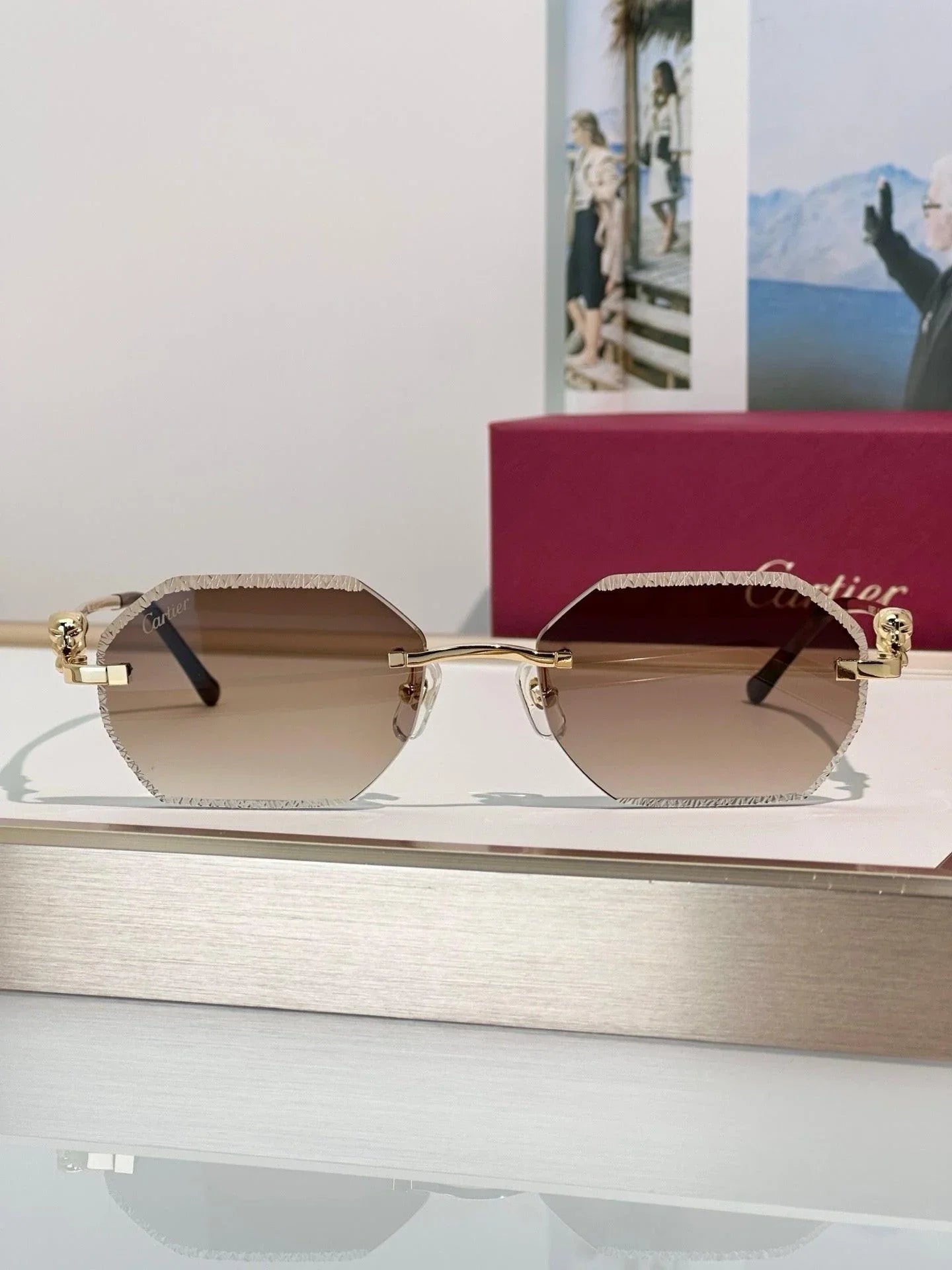 Cartier CLASSIC C DE CARTIER MOTIF Panthere CT0828 S Sunglasses 🐆