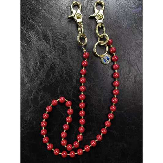 Chrome Hearts pure copper red agate trouser chain