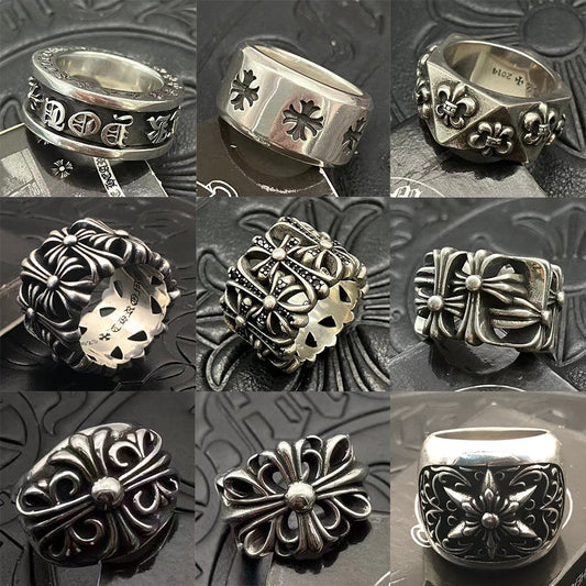 chrome hearts 925 silver retro ring
