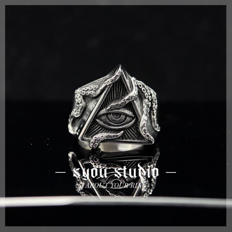 Syou Octopus God's Eye Titanium Steel Ring