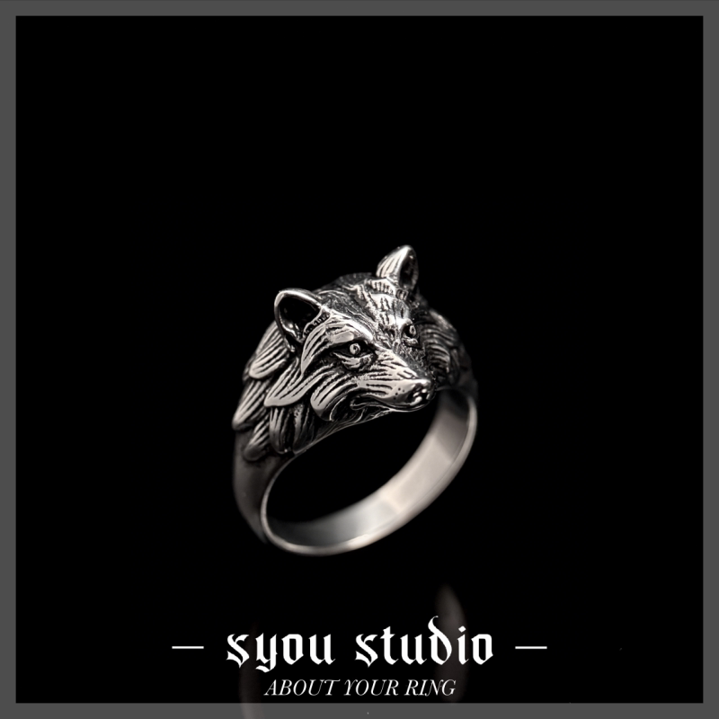 Syou Arctic Wolf Titanium Steel Ring