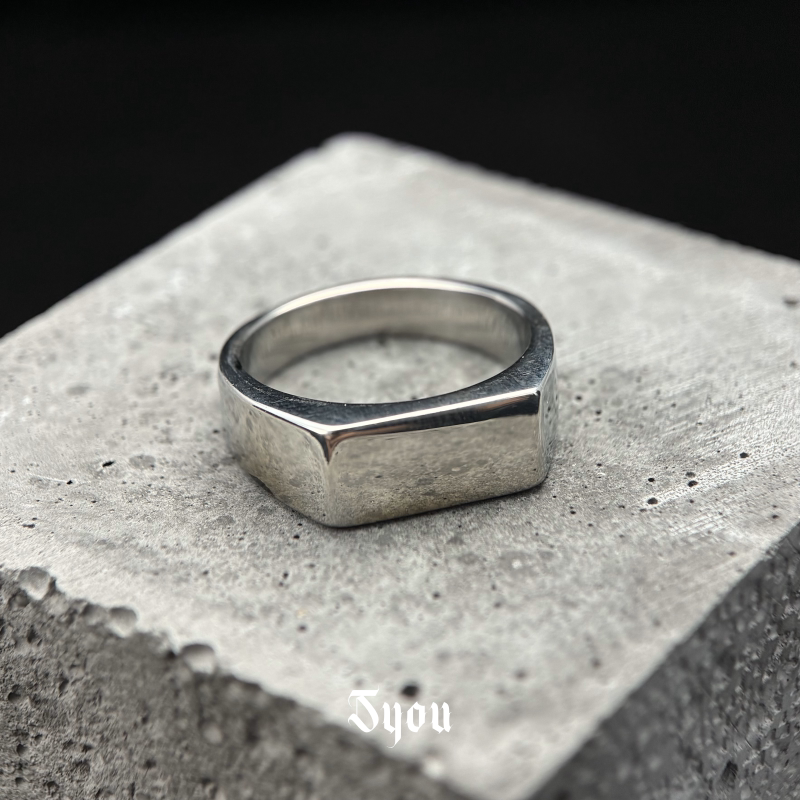 Syou Smooth surface/big head nail titanium steel ring