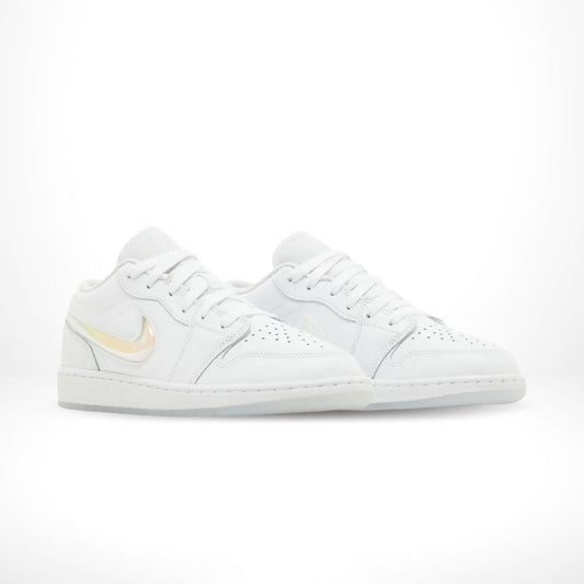 Air Jordan 1 Low Glitter Swoosh White SE