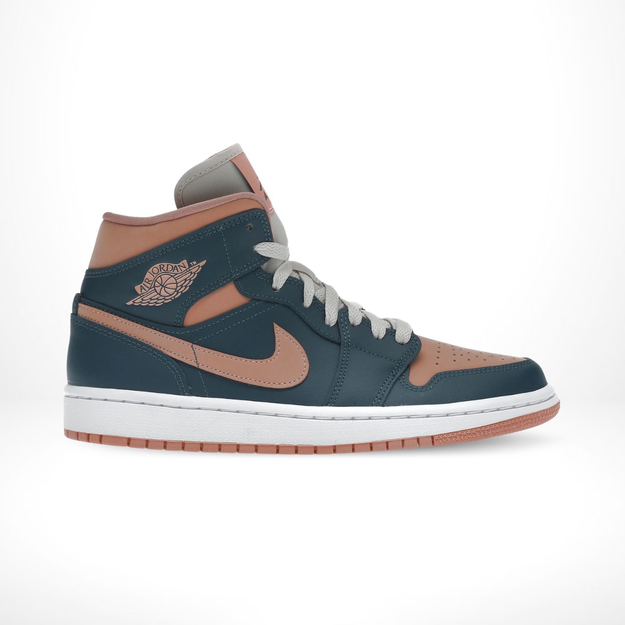 Air Jordan 1 Mid Dark Teal Green Pink
