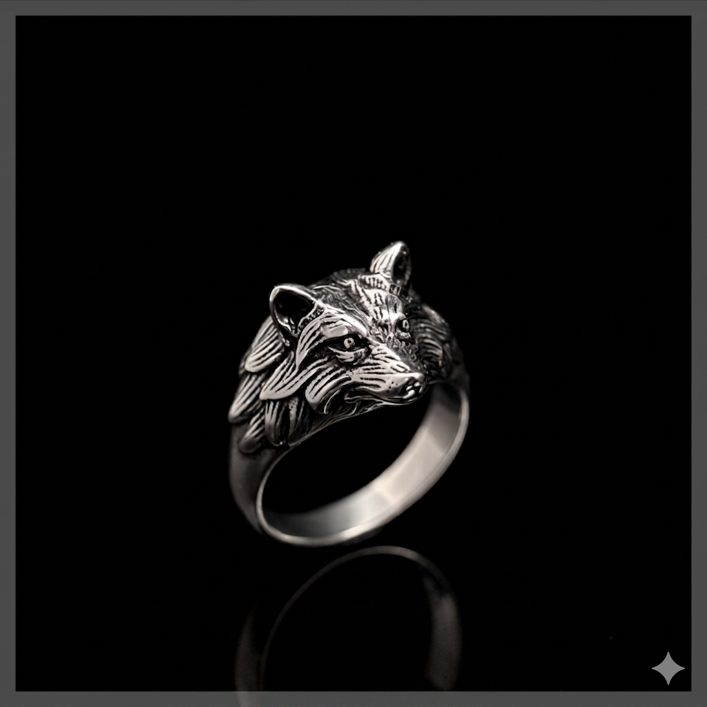 Syou Arctic Wolf Titanium Steel Ring