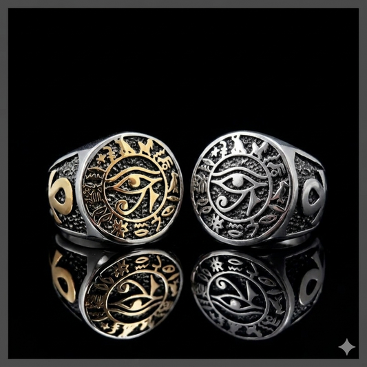 Syou Horus Eye Titanium Steel Ring