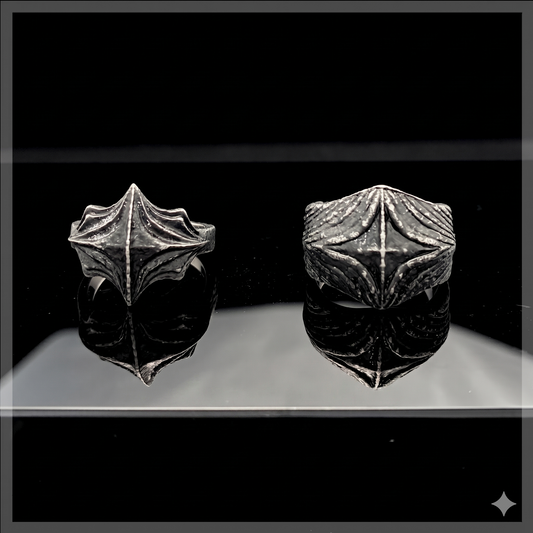 Syou Vintage cross titanium steel ring